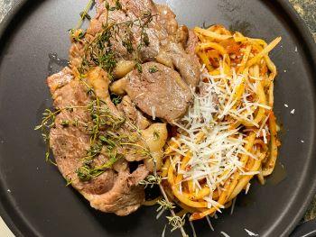 ribeye steak with palmini