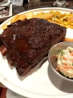 Pork ribs with fries aboard Carnival Celebration Pork ribs with fries aboard Carnival Celebration