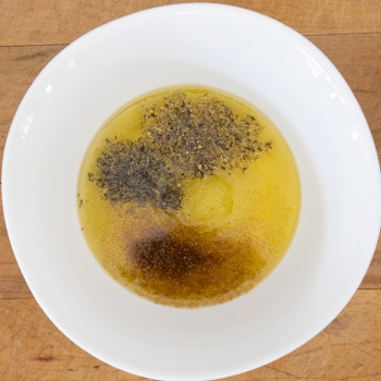 sea salt, oregano, thyme, cumin in olive oil