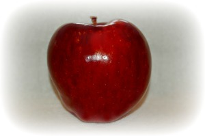 shiny red delicious apple