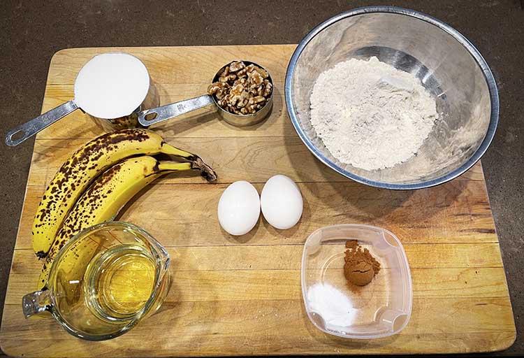 banana bread ingredients