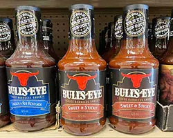 4 bottles of Bulls Eye Barbecue sauce