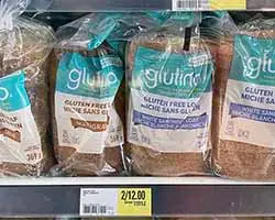 gluten free bread on shelf