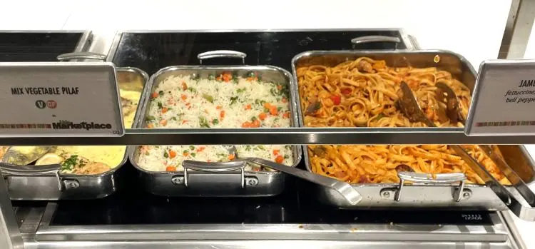 gluten free rice beside regular pasta aboard Carnival Celebration gluten free rice beside regular pasta aboard Carnival Celebration