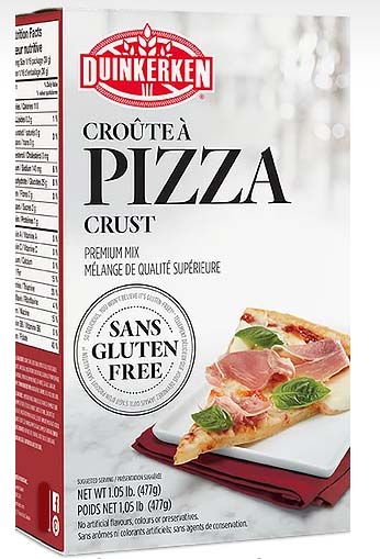 photo of Duinkerken gluten-free pizza box. photo of Duinkerken gluten-free pizza box.