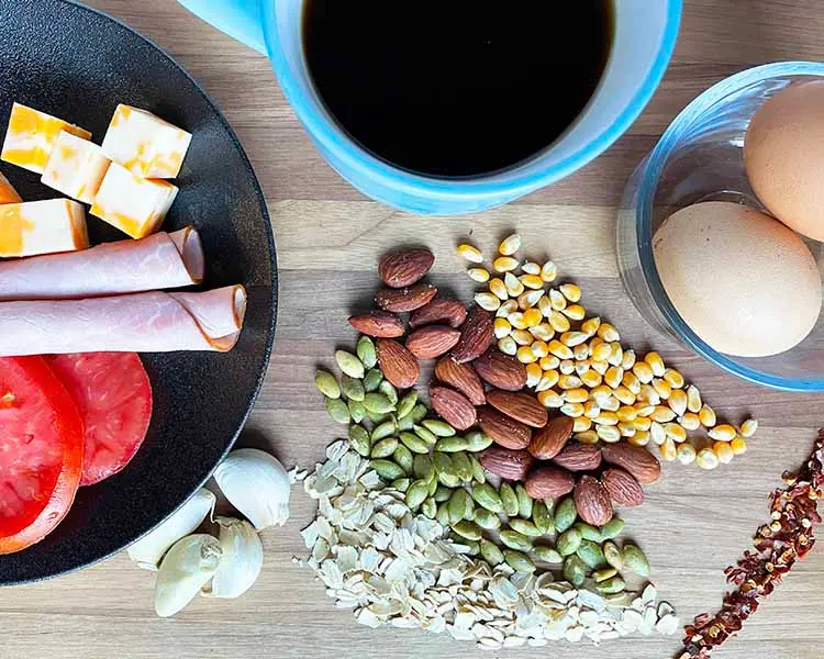 common food intolerances such as nuts, eggs, coffee, and dairy.