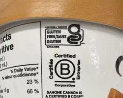 gluten free certification on vegan ice cream label gluten free certification on vegan ice cream label