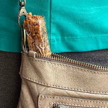 gluten free granola bar sticking out of purse gluten free granola bar sticking out of purse