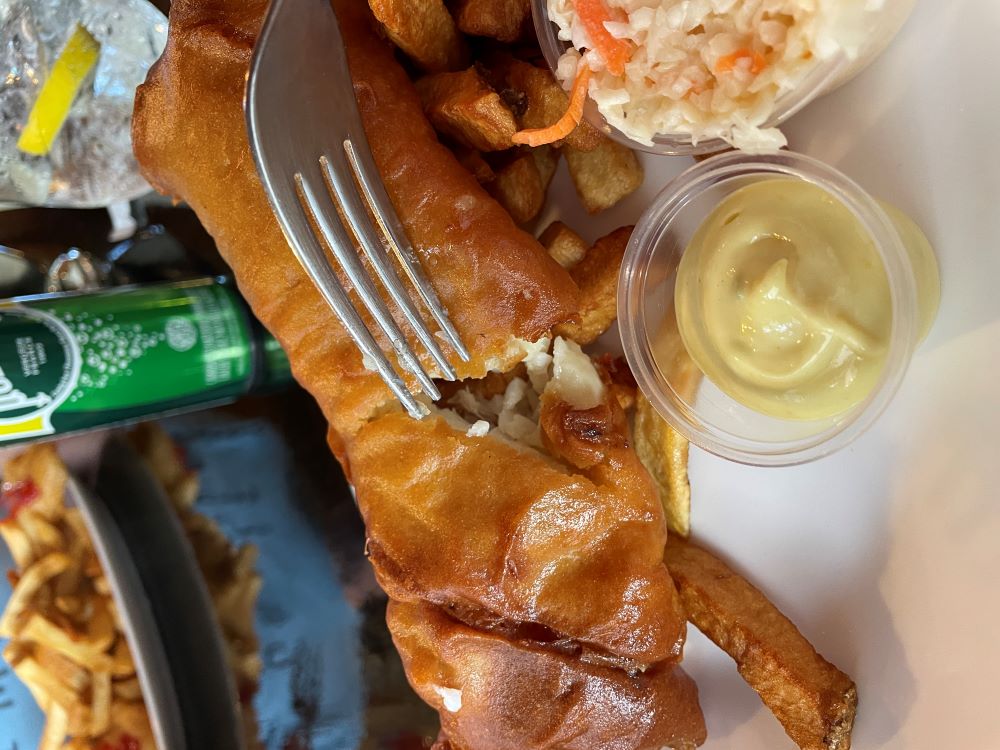 gluten free fish and chips from The Captain's Table