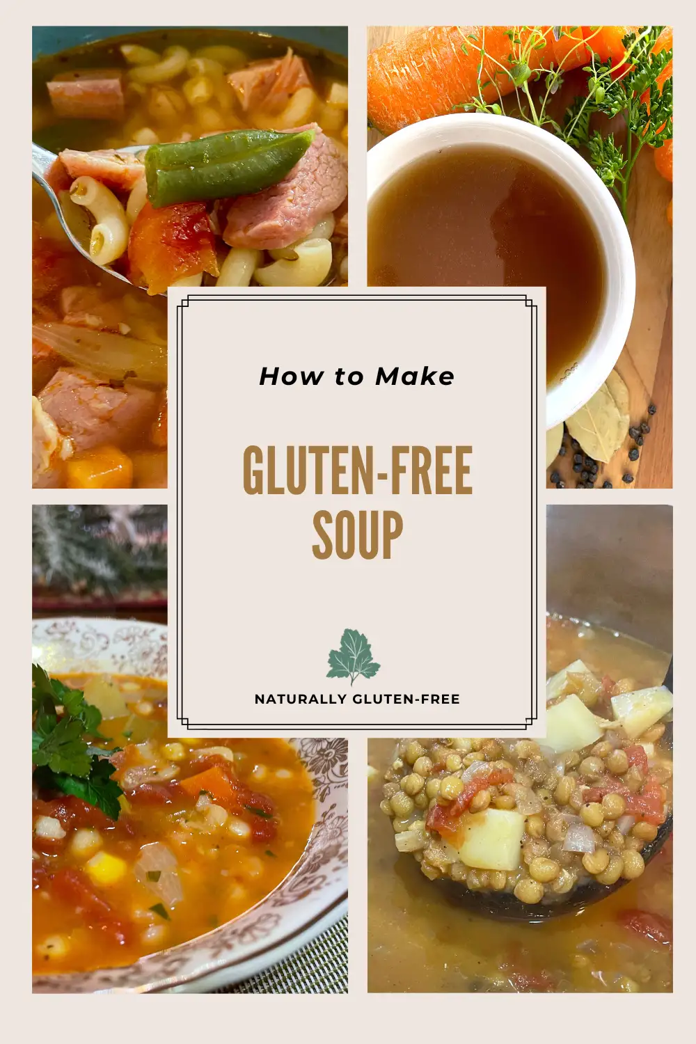 Pin Image - Four types of Gluten-Free Soup