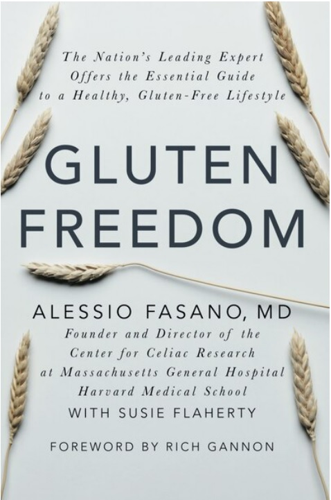 book cover: Gluten Freedom by Dr. Alessio Fasano.