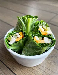 lettuce wraps in a white bowl