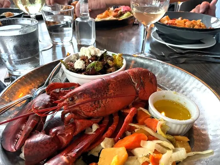 lobster plated with sides lobster plated with sides