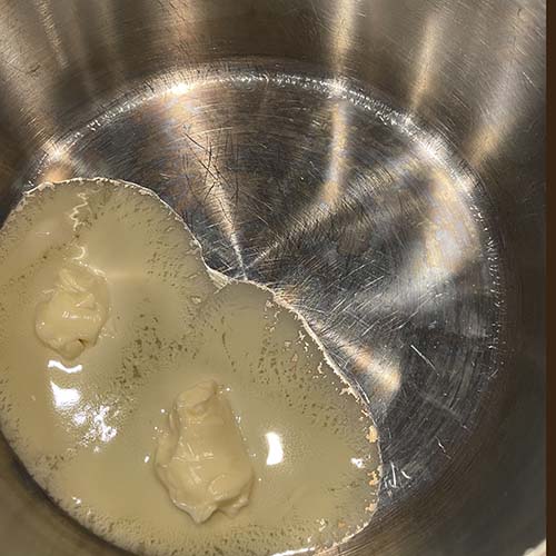 butter melting in pot