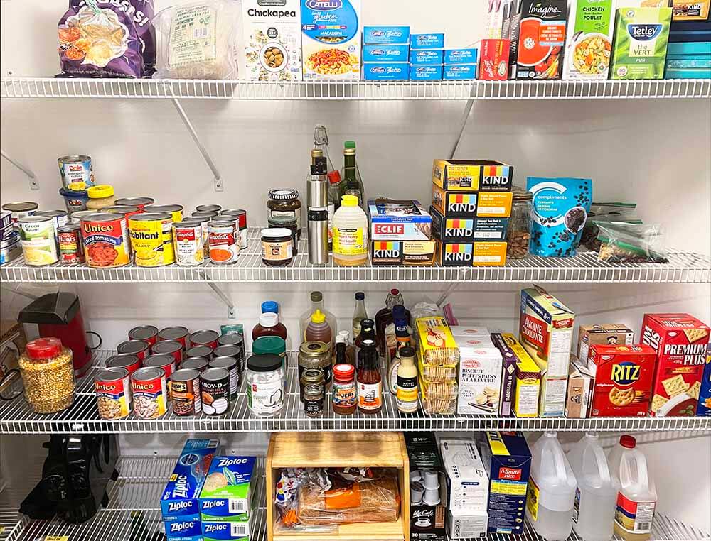 A (mostly) Gluten-Free Pantry with cans, bottles and boxes of gluten-free and gluten containing food. A (mostly) Gluten-Free Pantry with cans, bottles and boxes of gluten-free and gluten containing food.