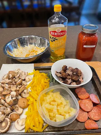 toppings for gluten free rice crust pizza