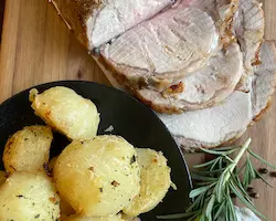 pork roast with potatoes