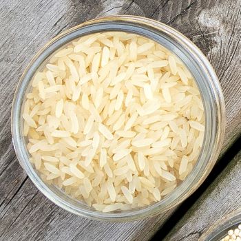 rice in a jar on a rustic background rice in a jar on a rustic background