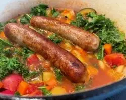 colorful sausage stew colorful sausage stew