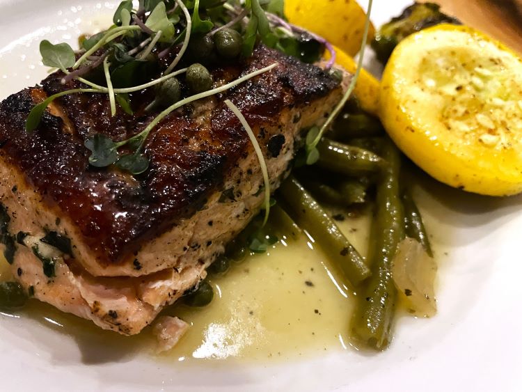 herb marinated broiled salmon at Southern Fresh in Safety Harbor Florida herb marinated broiled salmon at Southern Fresh in Safety Harbor Florida