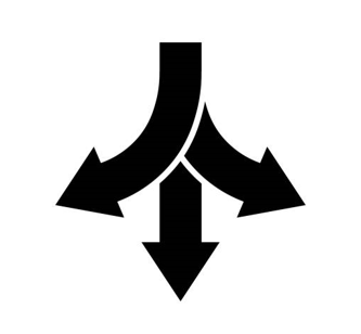 three directional arrows indicating the piles we should be sorting food into three directional arrows indicating the piles we should be sorting food into