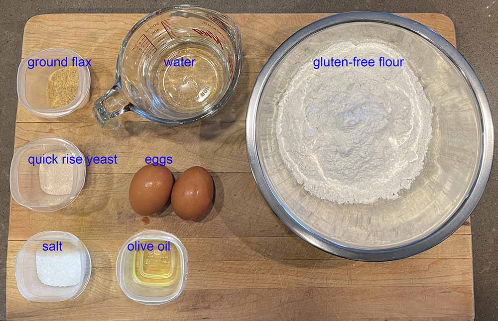gluten-free pizza.  Ingredients for traditional style gluten-free pizza dough. gluten-free pizza.  Ingredients for traditional style gluten-free pizza dough.