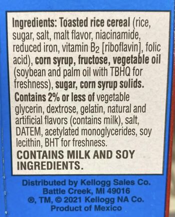 food label showing allergens food label showing allergens