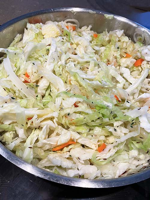 Ingredients combined in bowl.